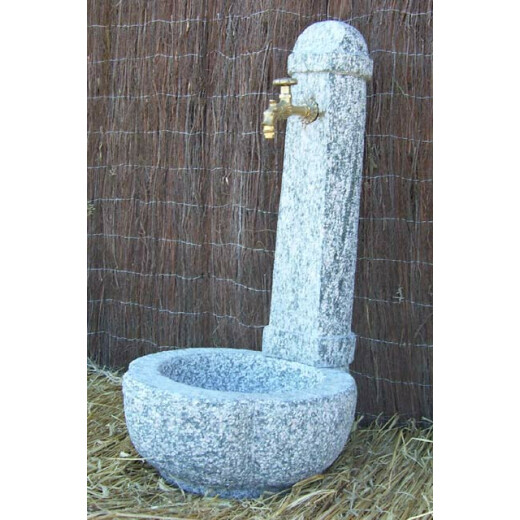 Granitbrunnen "Hera" Granit grau